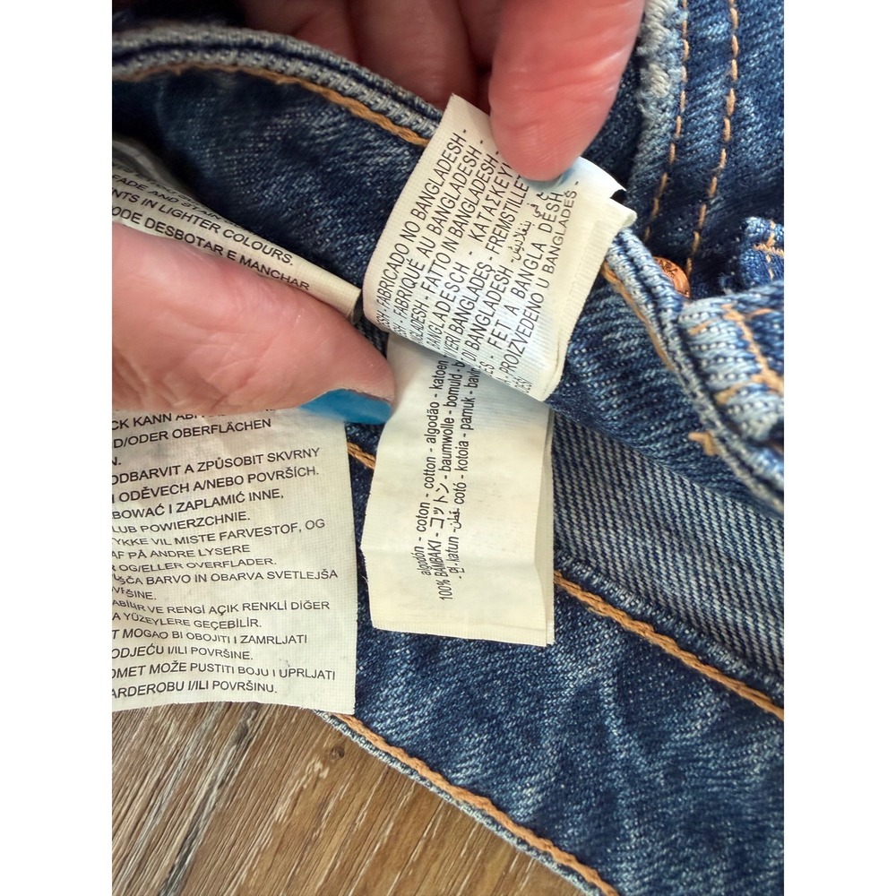 Zara Wide Leg Jeans Womens 6 Blue High Rise Baggy Denim Oversized Grunge Skater - Picture 4 of 9